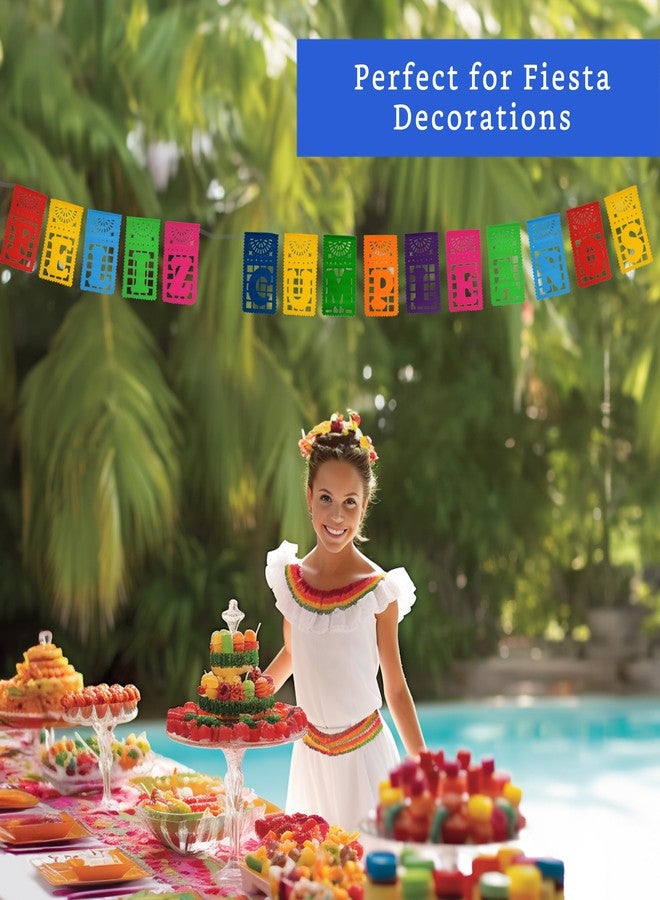 FIESTA WRAPS لافتة Feliz Cumpleanos - لافتة Feliz Cumpleaños - بابيل بيكادو ميكسيكانو بارا فييستا - ديكورات الحفلات ذات طابع العيد - Image 5
